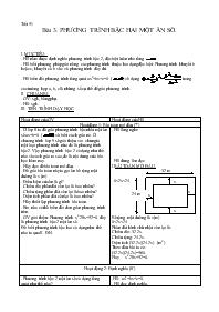 Bài giảng Môn Toán 6 - Phần số học - Tiết 51 - Bài 3: Phương trình bậc hai một ẩn số