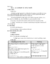 Giáo án Lớp 6 - Môn Số học - Tiết 2 - Bài 02: Tập hợp các số tự nhiên