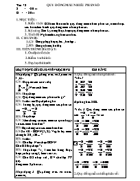 Giáo án lớp 6 môn học Số học - Tiết 75 - Quy đồng mẫu nhiều phân số (Tiếp)