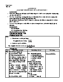 Giáo án lớp 6 môn học Số học - Tiết 94 - Luyện tập (các phép tính về phân số và số thập phân )