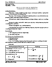Giáo án môn Hình học lớp 6 - Tiết 93 : Luyện tập các phép tính về phân số và số thập phân