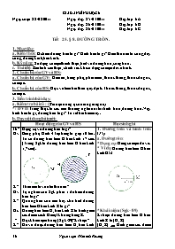 Giáo án môn học Hình học lớp 6 - Tiết 25 - Bài 8: Đường tròn