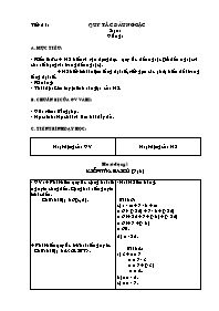 Giáo án môn học Số học lớp 6 - Tiết 51: Quy tắc dấu ngoặc