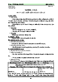 Giáo án lớp 6 môn học Sinh học - Tiết 21 - Bài 19: Đặc điểm bên ngoài của lá