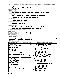 Giáo án lớp 9 môn Đại số - Tiết 11 - Bài 7: Biến đổi đơn giản biểu thức chứa căn bậc hai