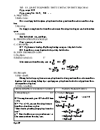 Giáo án lớp 9 môn Đại số - Tiết 13 - Bài 8: Rút gọn biểu thức chứa căn thức bậc hai