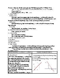 Giáo án lớp 9 môn Đại số - Tiết 27 - Bài 5: Hệ số góc của đường thẳng y = ax + b (a # 0 )