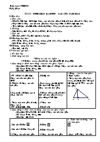 Giáo án môn học Hình học lớp 7 - Tiết 63: Tính chất ba đường cao của tam giác
