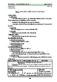Giáo án môn Sinh học lớp 6 - Tiết 38 - Bài 31: Thụ tinh, kết hạt và tạo quả