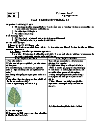 Giáo án môn Sinh học lớp 6 - Tuần 11 - Tiết 22 - Bài 19: Đặc điểm bên ngoài của lá