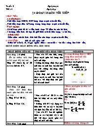 Giáo án môn Vật lí 6 - Tuần 2 - Tiết 4 - Bài 4: Đoạn mạch nối tiếp